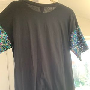 Wild Fable Sequin Sleeve Crew Neck